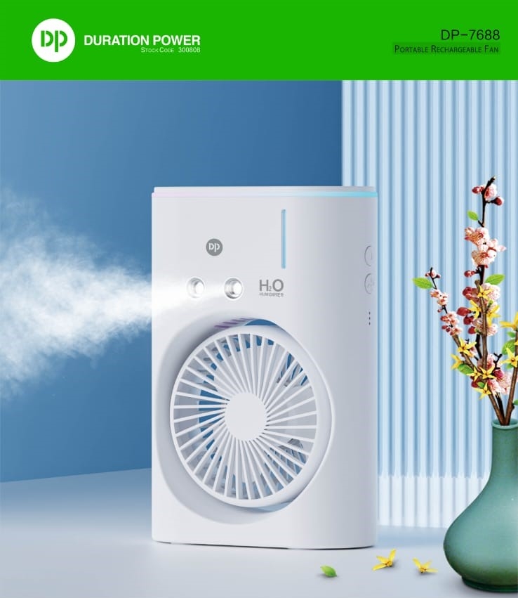 DP Duration Power Portable Rechargeable Fan (DP-7688)